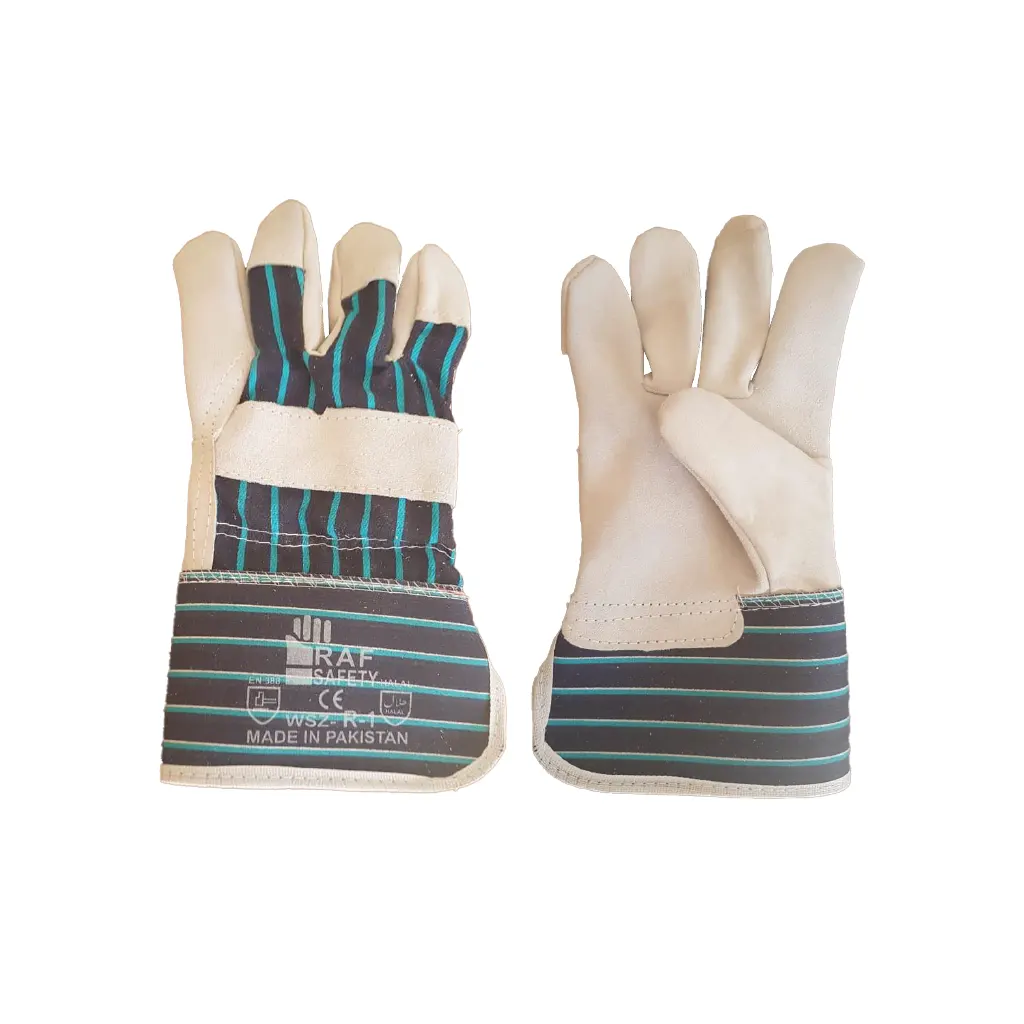 Leather Working Gloves — RAF Safety Brand (Made in Pakistan)