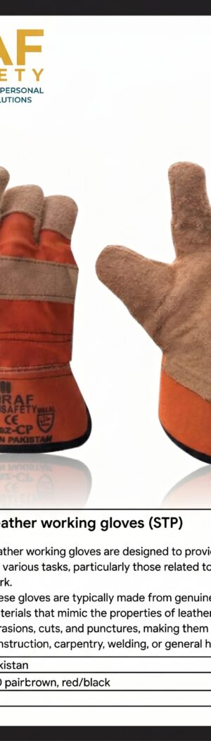 Leather working gloves (STP) - Safety Equipment Saudi Arabia | RAF Safety