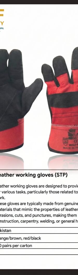 Leather working gloves (STP) - Safety Equipment Saudi Arabia | RAF Safety