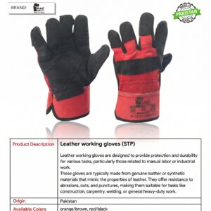 Leather working gloves (STP)