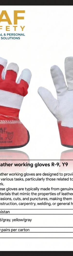 Leather working gloves R-9, Y9 - Safety Equipment Saudi Arabia | RAF Safety