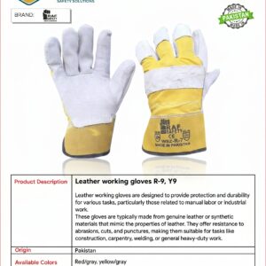 Leather working gloves R-9, Y9