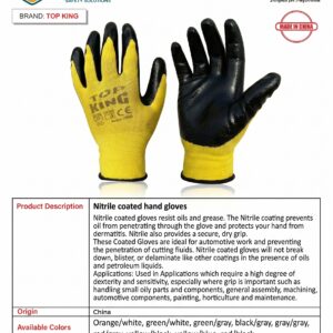Nitrile coated hand gloves