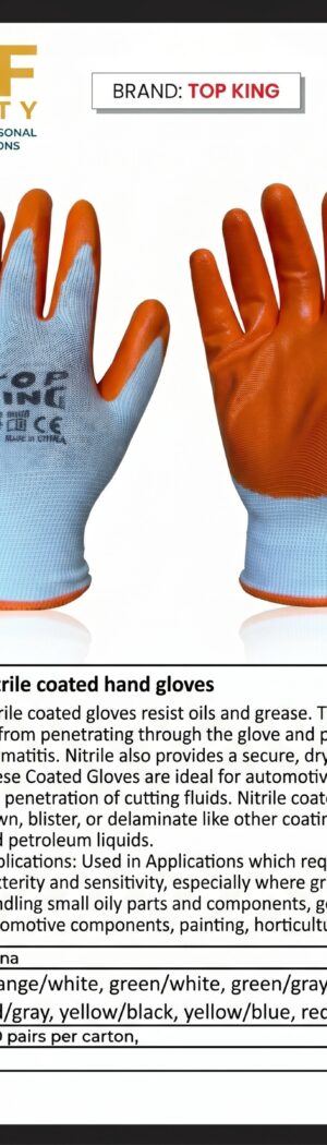Nitrile coated hand gloves - Safety Equipment Saudi Arabia | RAF Safety