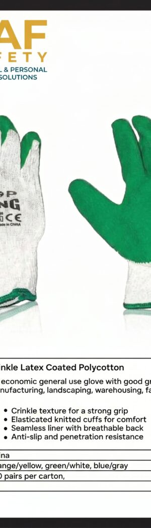 Crinkle Latex Coated Polycotton - Safety Equipment Saudi Arabia | RAF Safety