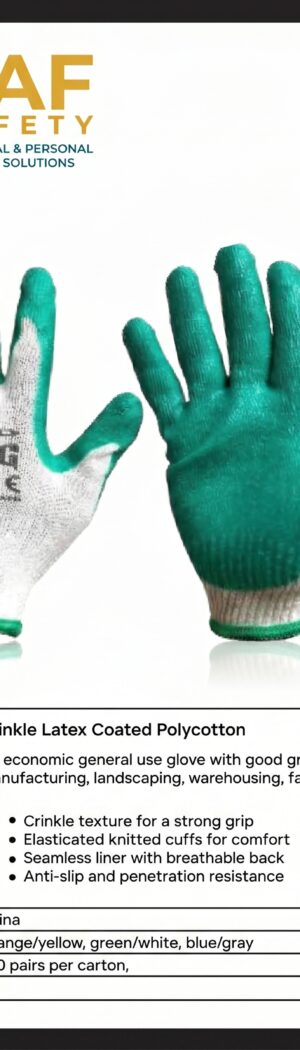 Crinkle Latex Coated Polycotton - Safety Equipment Saudi Arabia | RAF Safety