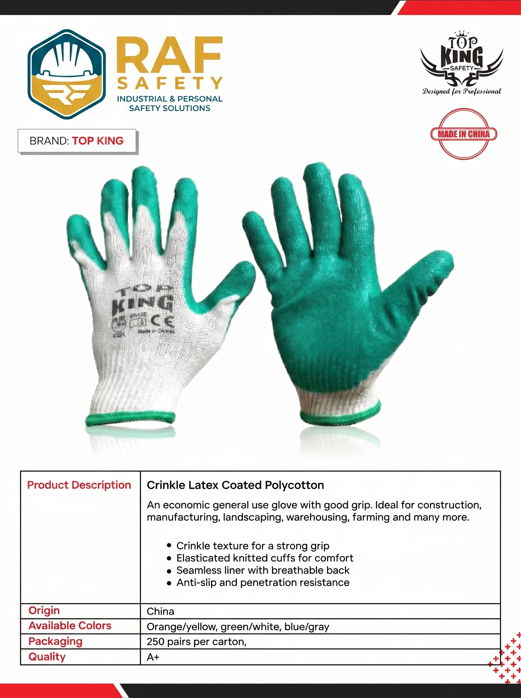 Crinkle Latex Coated Polycotton