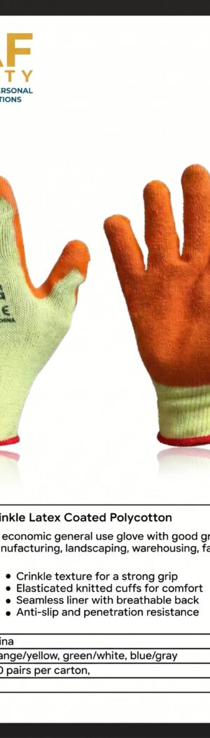 Crinkle Latex Coated Polycotton - Safety Equipment Saudi Arabia | RAF Safety