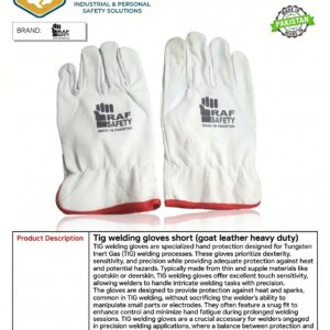 Tig welding gloves short (goat leather heavy duty)