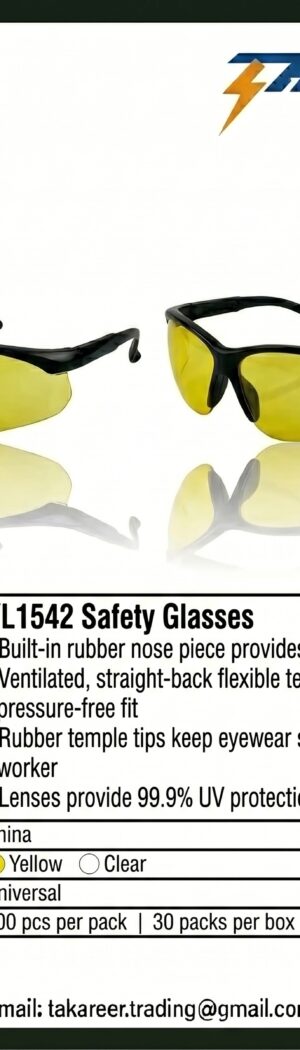 YL1542 Safety Glasses - Safety Equipment Saudi Arabia | RAF Safety