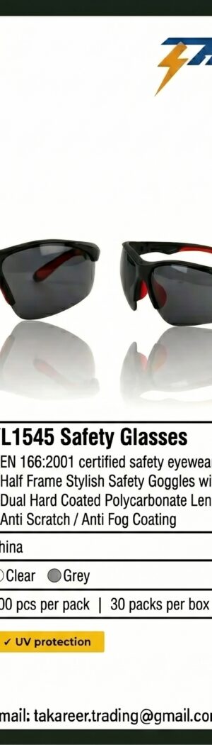 YL1545 Safety Glasses - Safety Equipment Saudi Arabia | RAF Safety