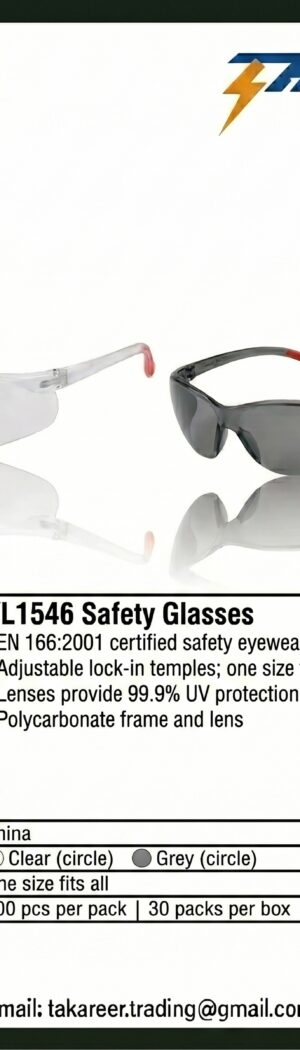 YL1546 Safety Glasses - Safety Equipment Saudi Arabia | RAF Safety
