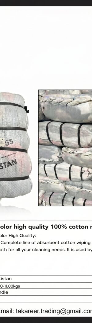 Color High Quality 100% Cotton Rags (A) - Safety Equipment Saudi Arabia | RAF Safety