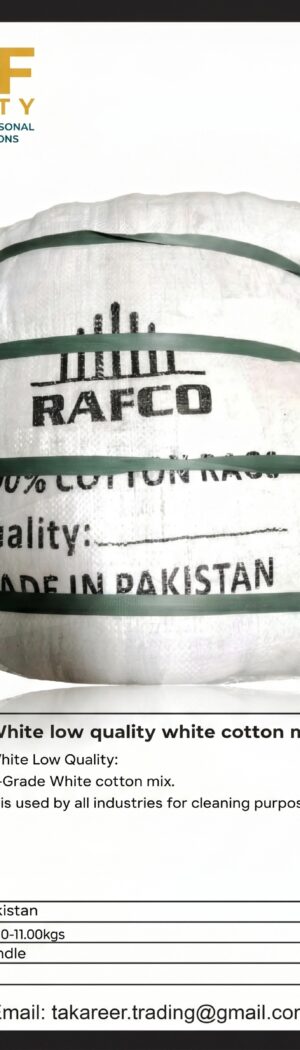 White Low Quality Cotton Mix (B) - Safety Equipment Saudi Arabia | RAF Safety