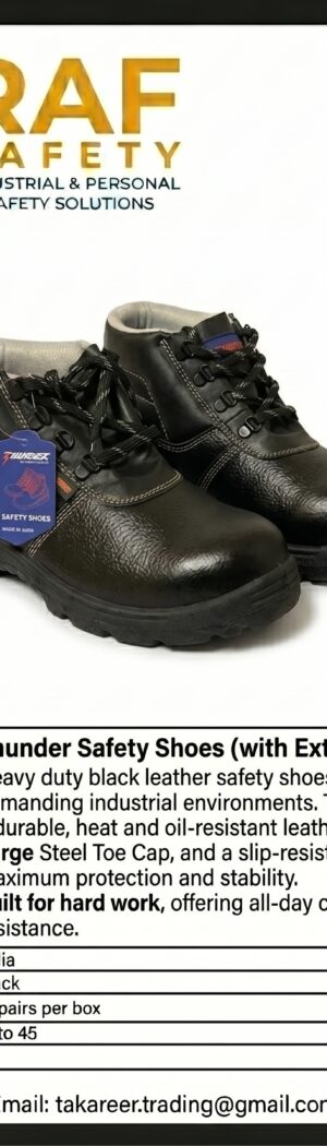 Thunder Safety Shoes (with Extra Large Steel Toe) - Safety Equipment Saudi Arabia | RAF Safety